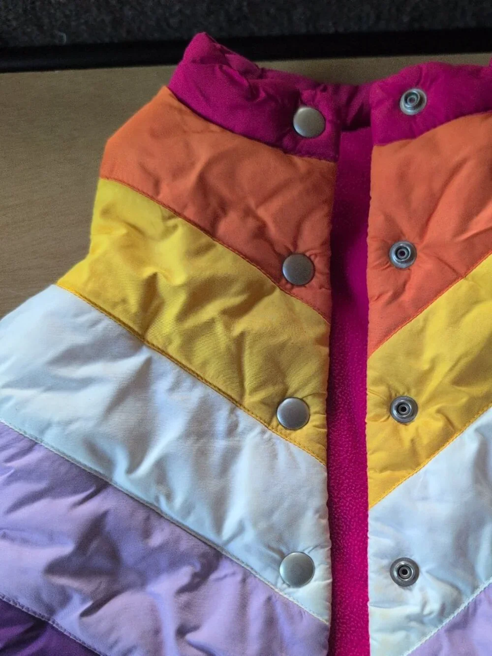 Gap - Striped Puffy Vest w/snaps - Infant 6-12 Months